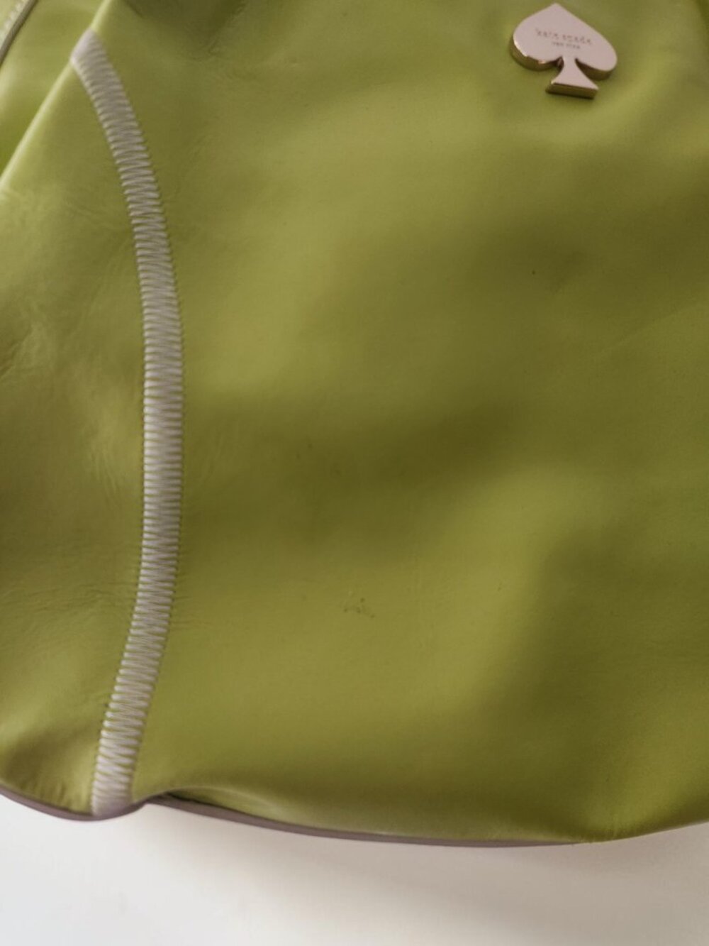 💚 Kate Spade Neon Green Tote Tennis Ball Inspired Statement Bag 💚 - Picture 5 of 16